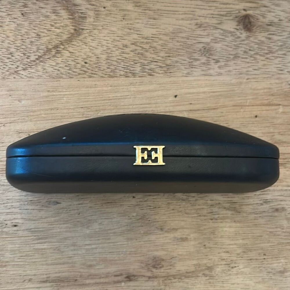 Escada black gold sunglass eyeglass case